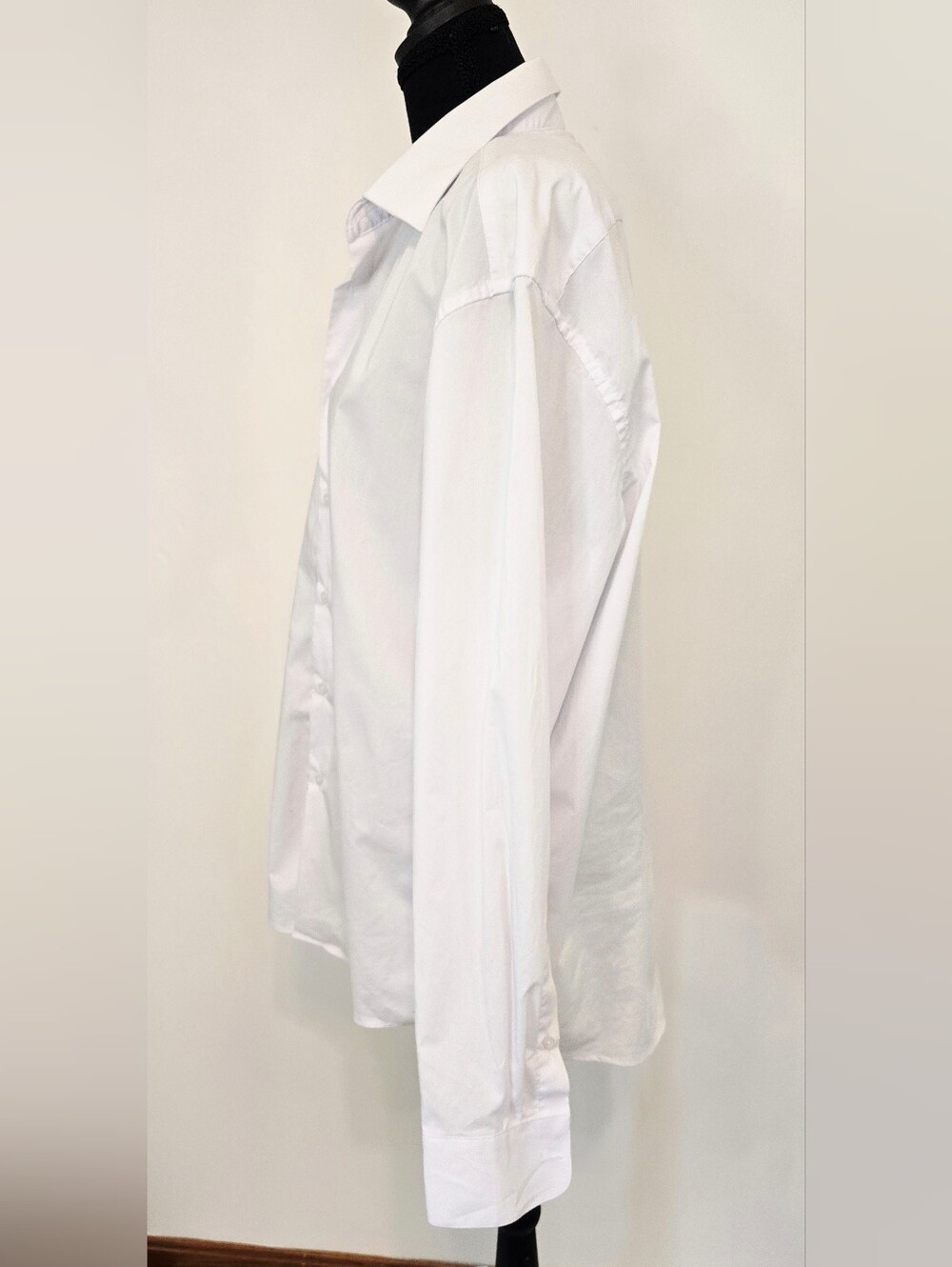 Lucky Brand White Slim Fit Stretch Button Down Shirt Business Casual Classic - Picture 7 of 9
